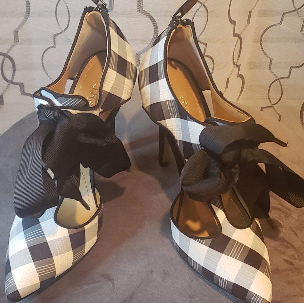 J. Reneé Black and White Heels